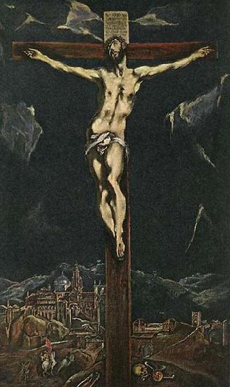 GRECO, El Christ in Agony on the Cross oil painting picture